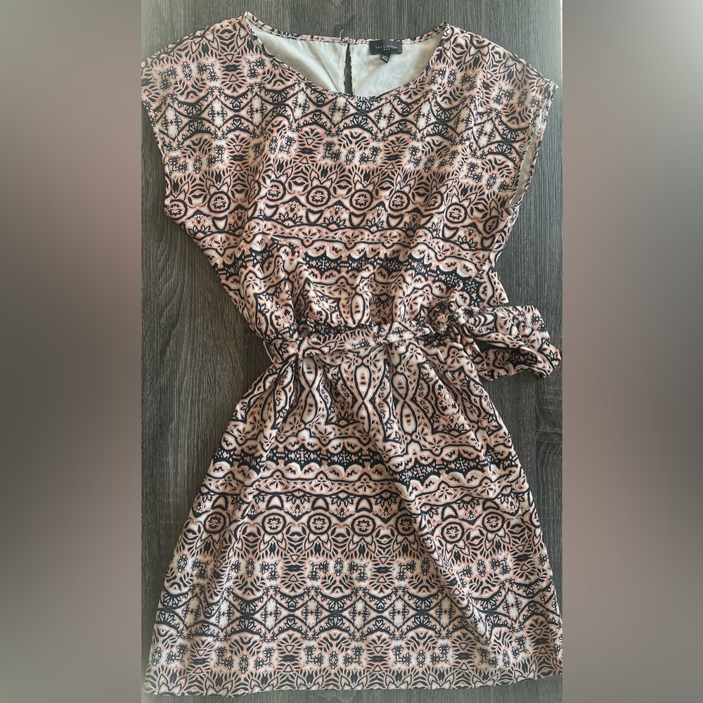 The Limited Orange & Blue Intricate Pattern Dress | Size Large